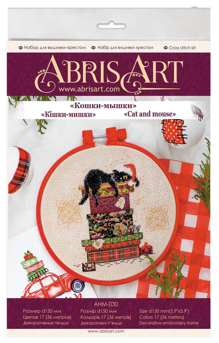 Cross stitch kit Cat and mouse AHM-030