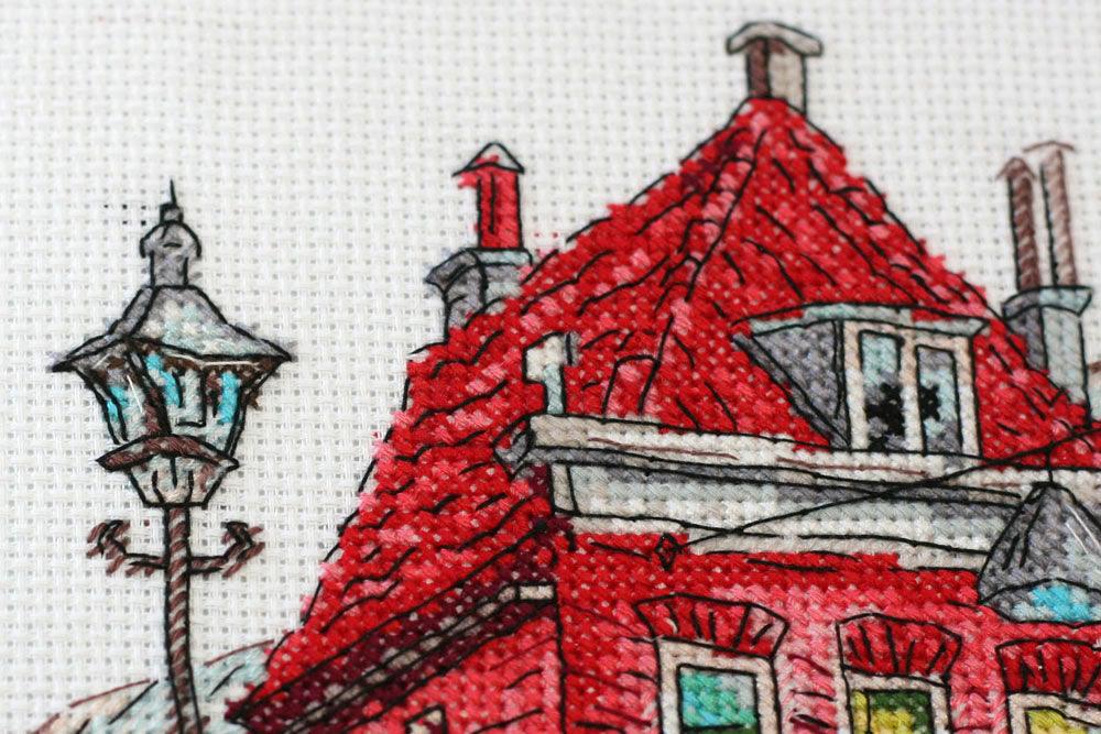 Cross-stitch kit Colored town-3 AH-148