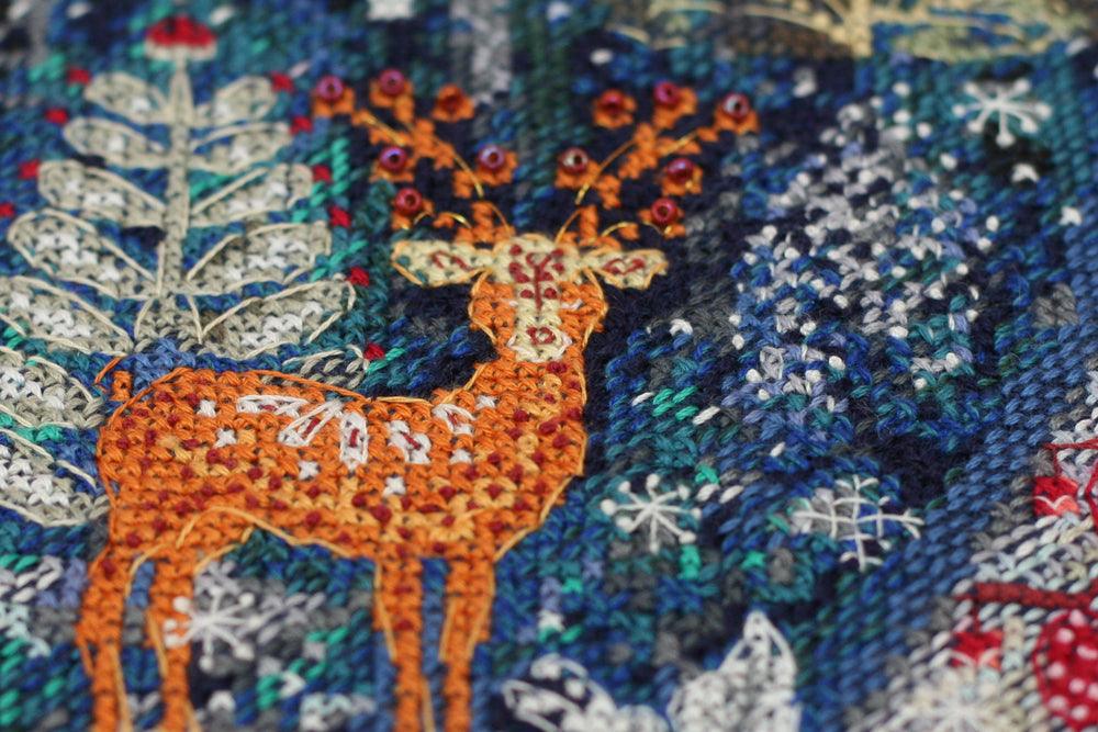 Cross stitch kit In the winter forest one day AH-153