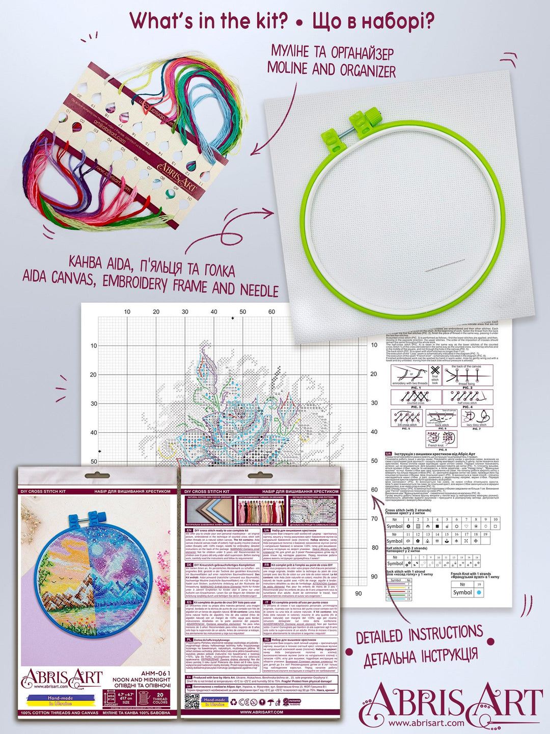 Cross stitch kit Noon and midnight AHM-061