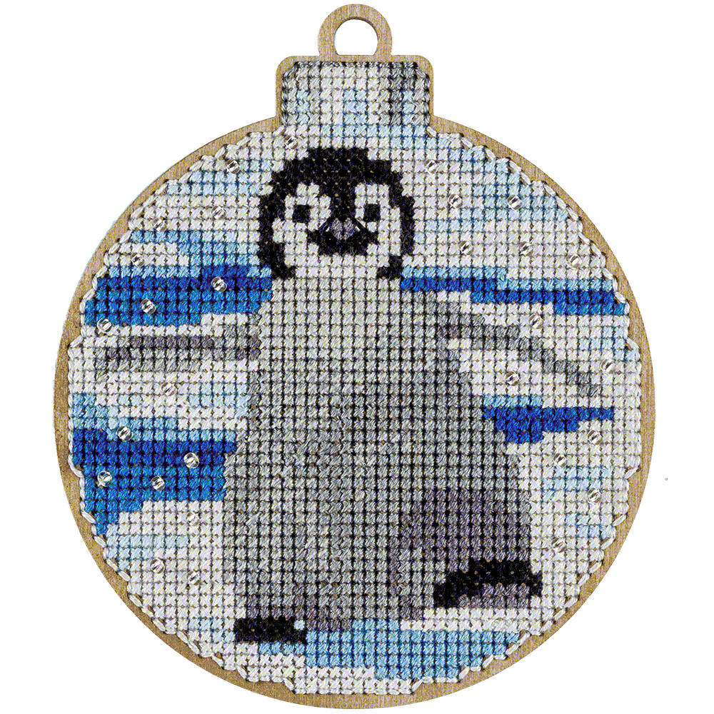 Cross-stitch kit on wood FLW-013