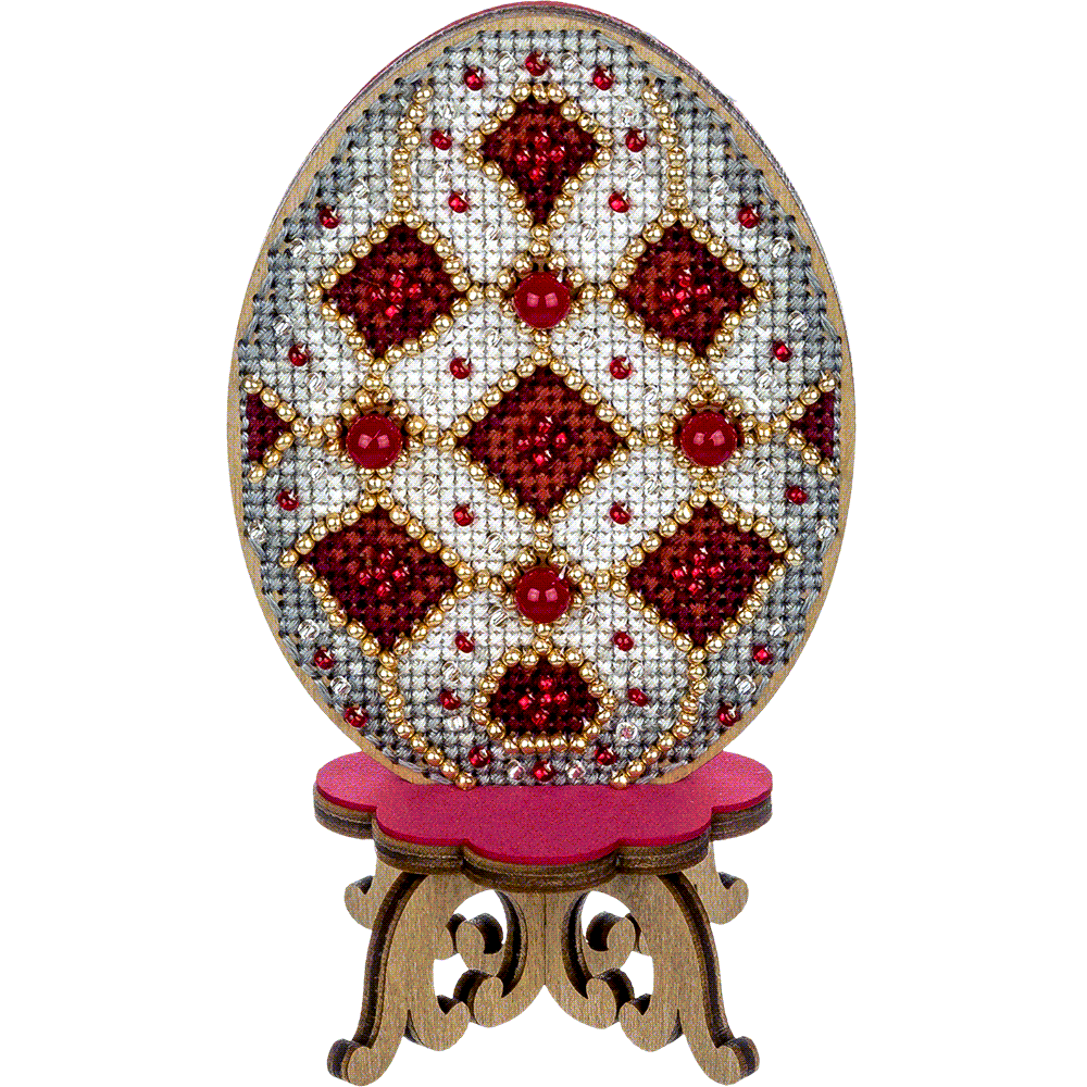 Cross-stitch kit on wood FLW-038