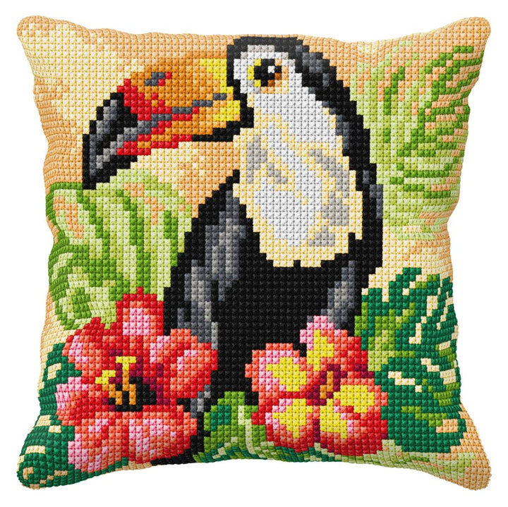 Cushion cross stitch kit  "Toucan" 9572