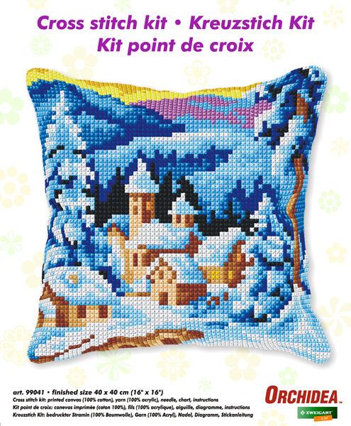 Cushion cross stitch kit  "Winter village" 99041