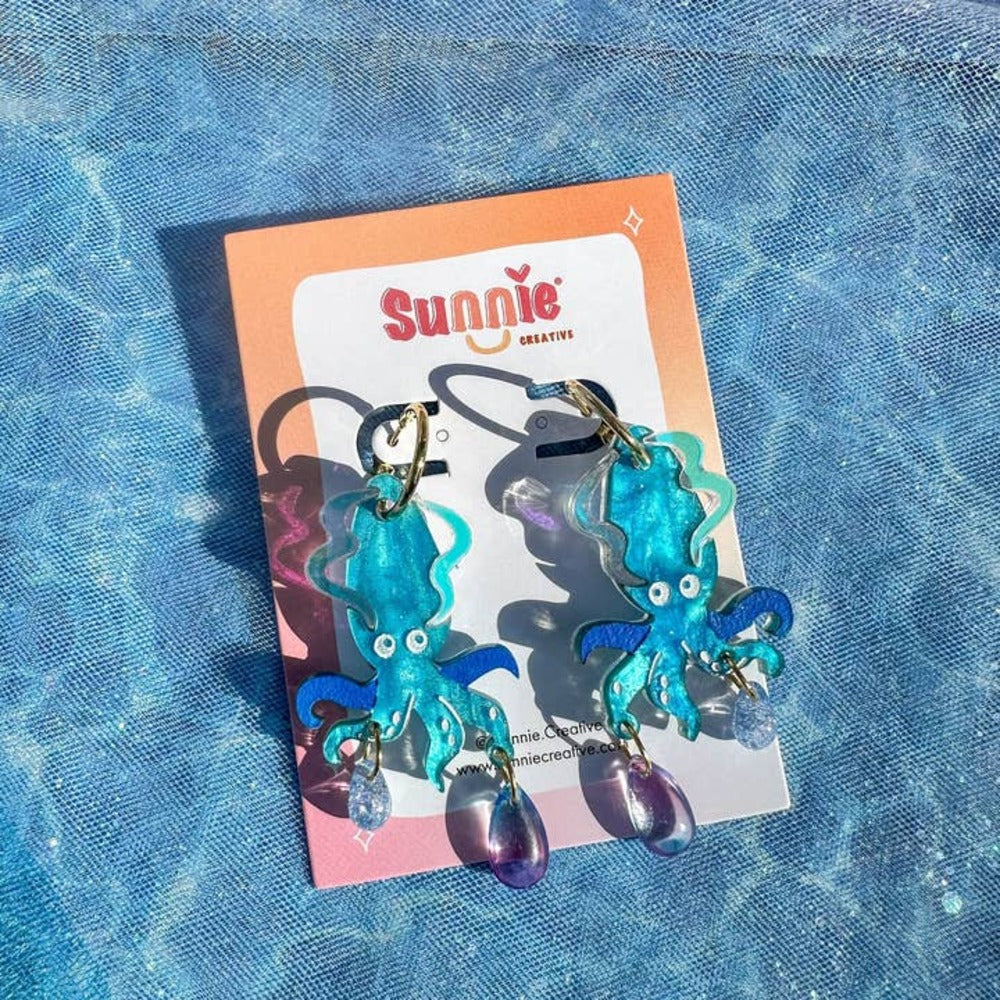 Deep Sea Squid Earrings 2