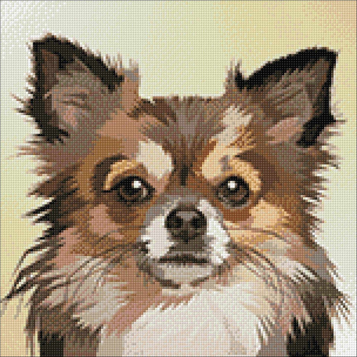 Dog Portrait WD2305 14.9 x 14.9 inches Wizardi Diamond Painting Kit