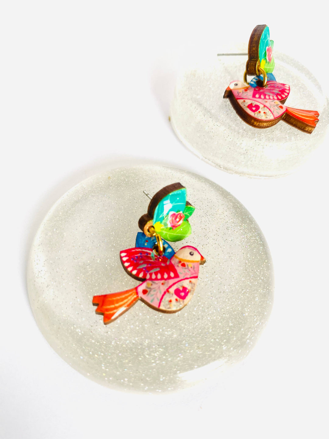 Love Bird Large Statement Earrings by Rosie Rose Parker