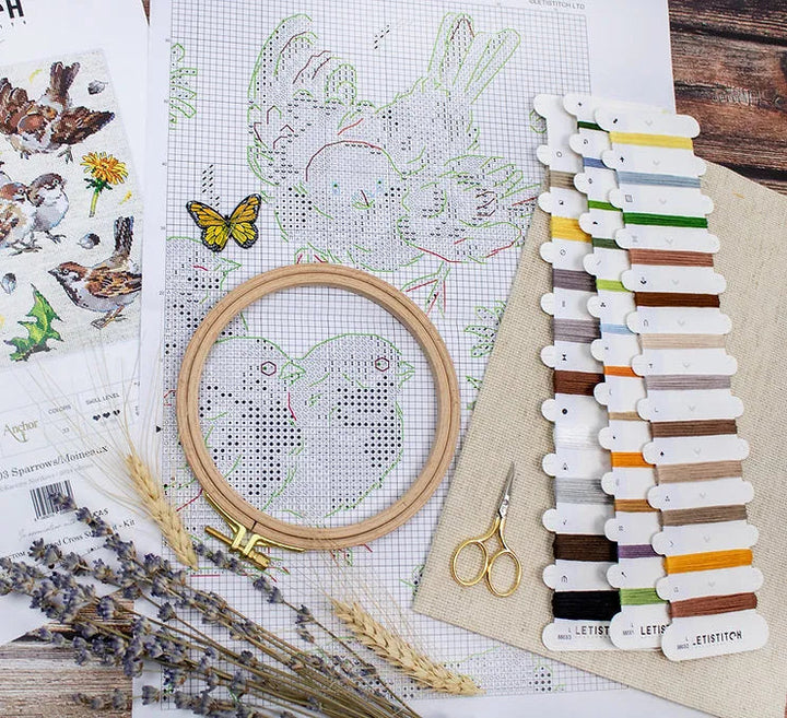 Sparrows L8803 Counted Cross Stitch Kit