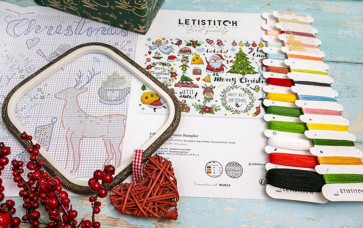 Christmas Sampler L9928 Counted Cross Stitch Kit