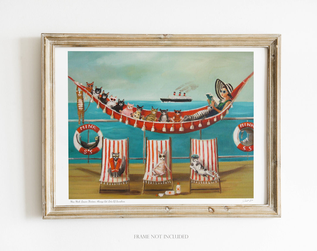 Miss Mink Lesson 13 Art Print by Janet Hill