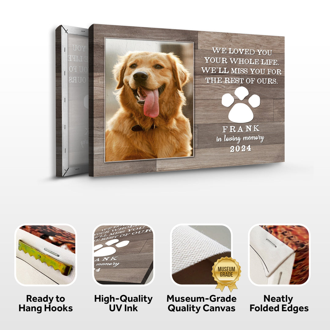 Pet Memorial Sign We Loved You Your Whole Life