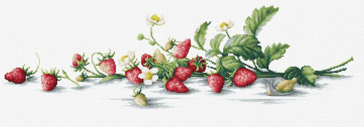 Etude with Strawberries B2266L Counted Cross-Stitch Kit