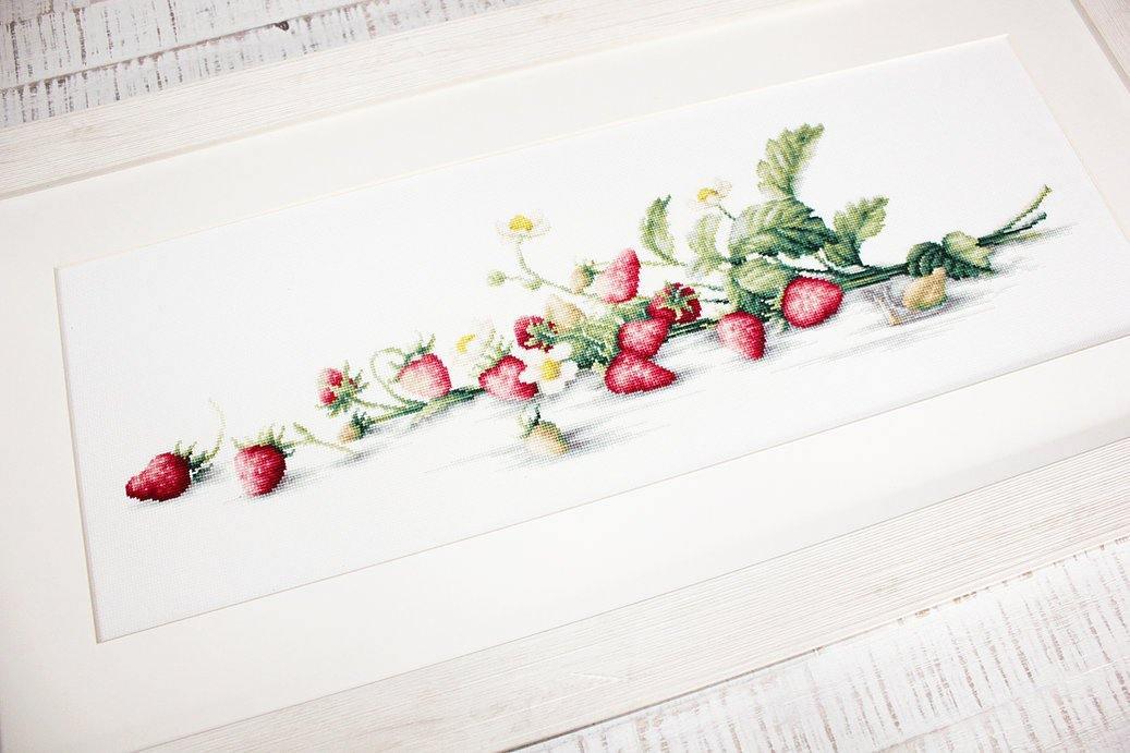 Etude with Strawberries B2266L Counted Cross-Stitch Kit