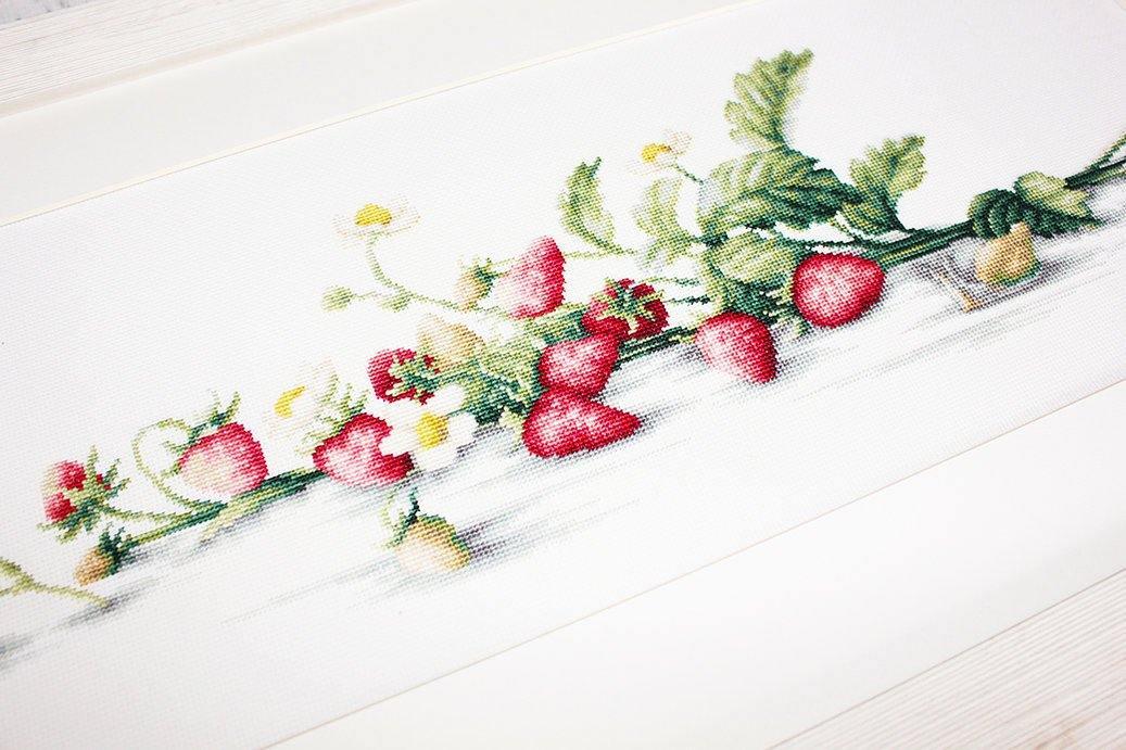 Etude with Strawberries B2266L Counted Cross-Stitch Kit