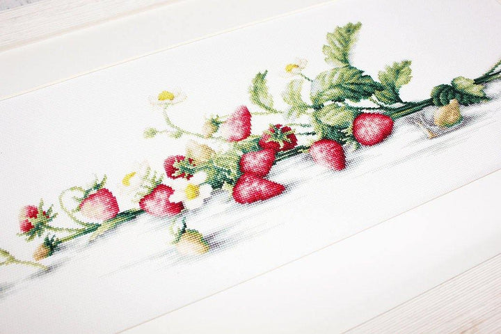 Etude with Strawberries B2266L Counted Cross-Stitch Kit