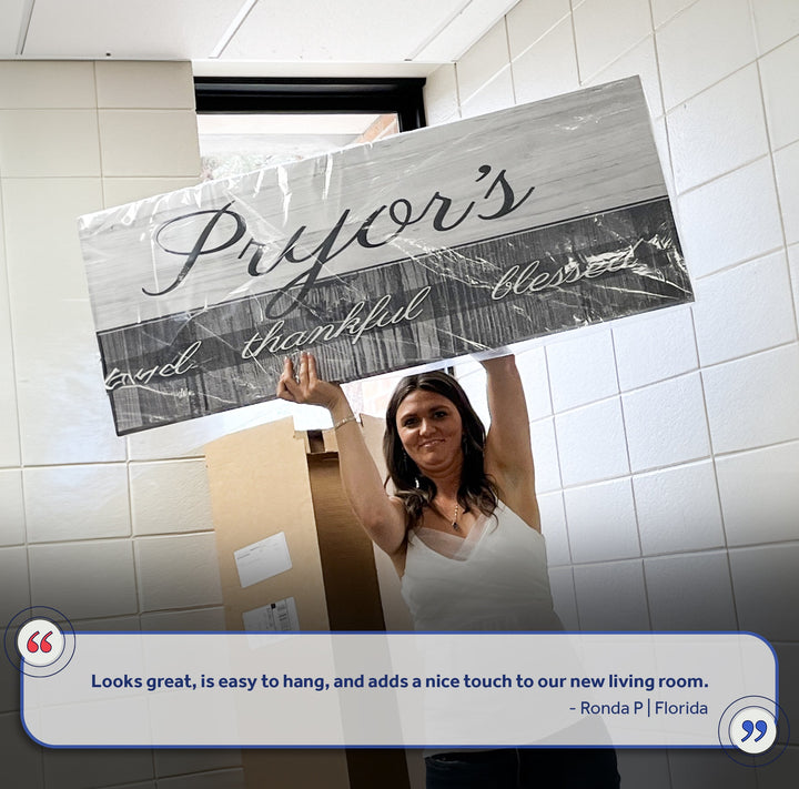 Family Grateful Sign