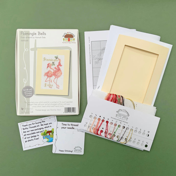 Flamingle Bells  XMAS68 Counted Cross Stitch Kit
