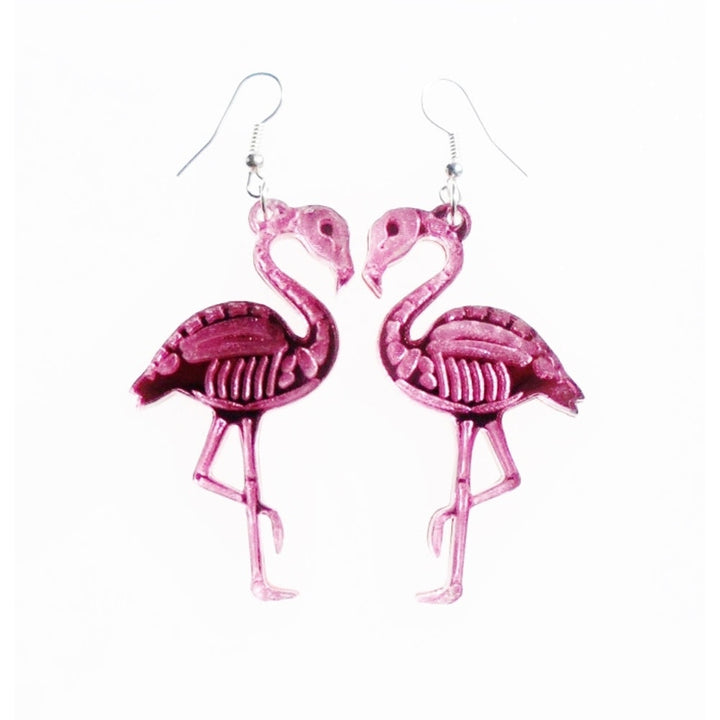 Flamingo Reversible Earrings by Cherryloco Jewellery 2