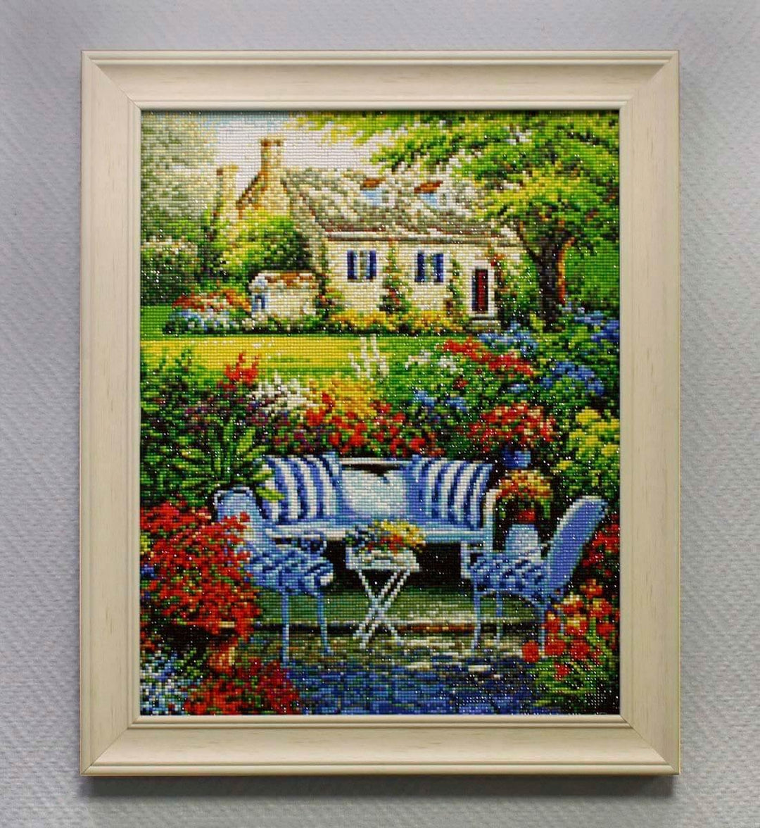 Flower Garden WD097 14.9 x 18.9 inches Wizardi Diamond Painting Kit