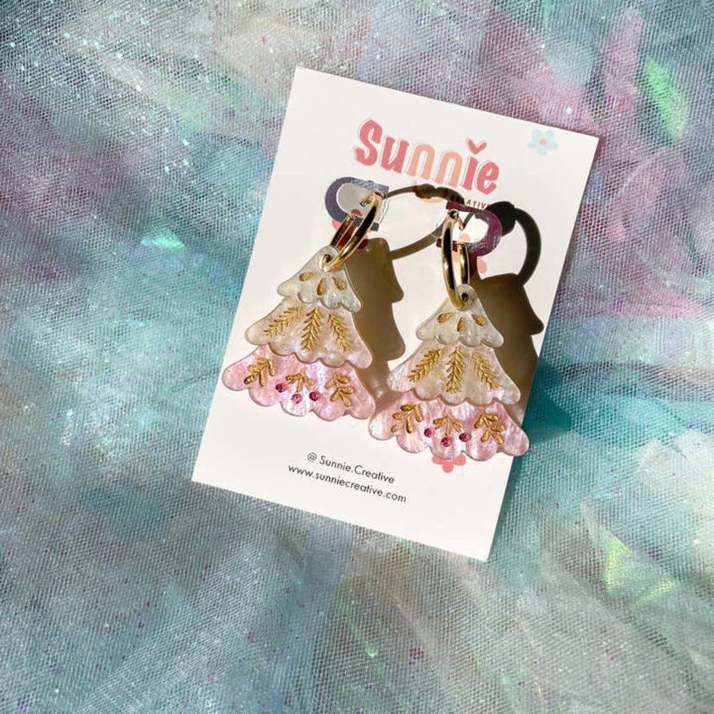 Folk Christmas Tree Earrings 4