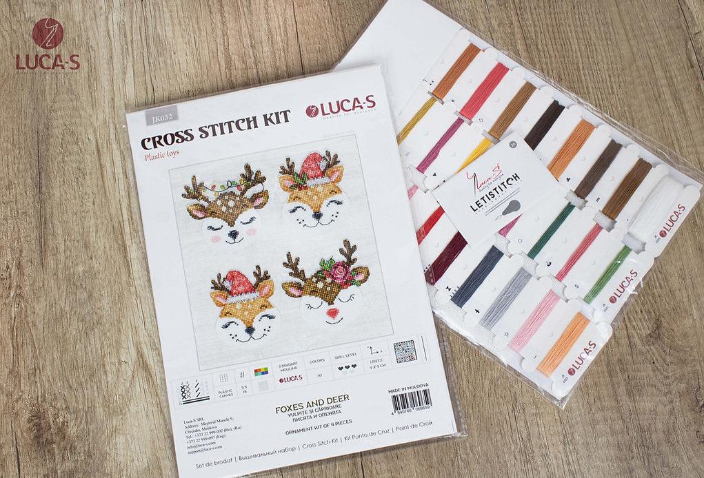 Foxes and Deer JK032L Counted Cross-Stitch Kit