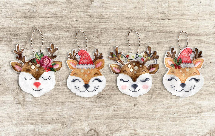 Foxes and Deer JK032L Counted Cross-Stitch Kit
