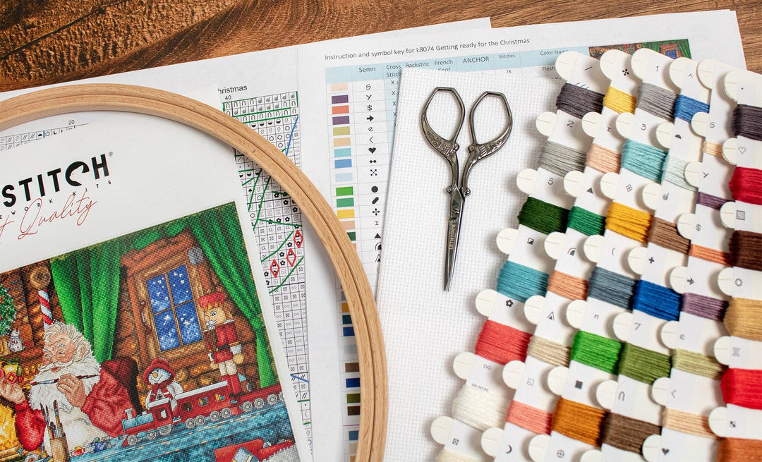 Getting ready for the Christmas L8074 Counted Cross Stitch Kit