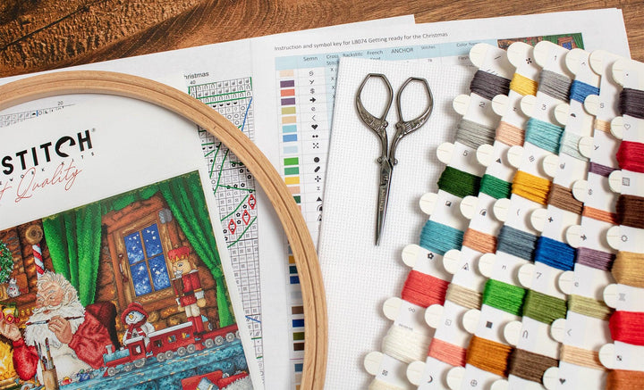 Getting ready for the Christmas L8074 Counted Cross Stitch Kit