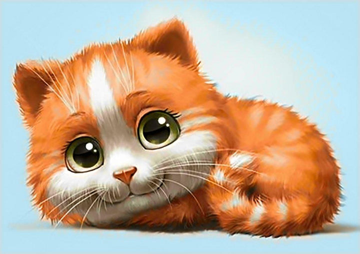 Ginger Cat WD194 11.8 x 7.9 inches Wizardi Diamond Painting Kit