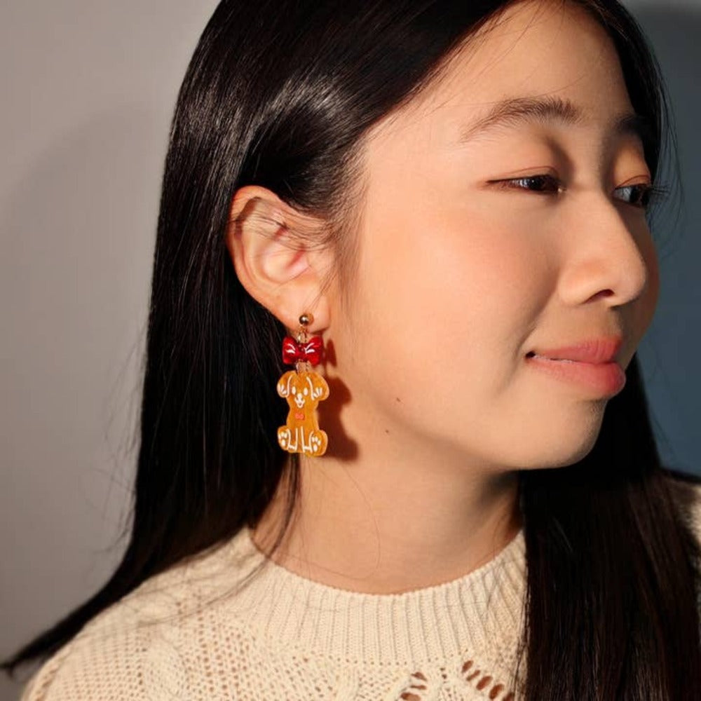 Gingerbread Doggo Earrings 1