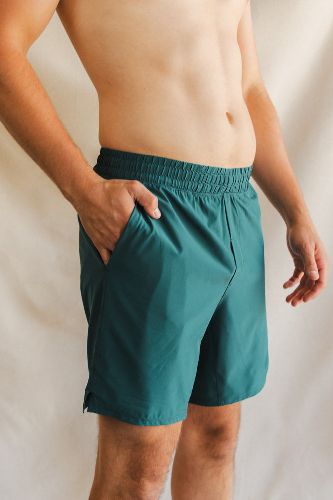 The Green Way | Green Deck Stripe Ball Hammock® 7 Inch Athletic Shorts