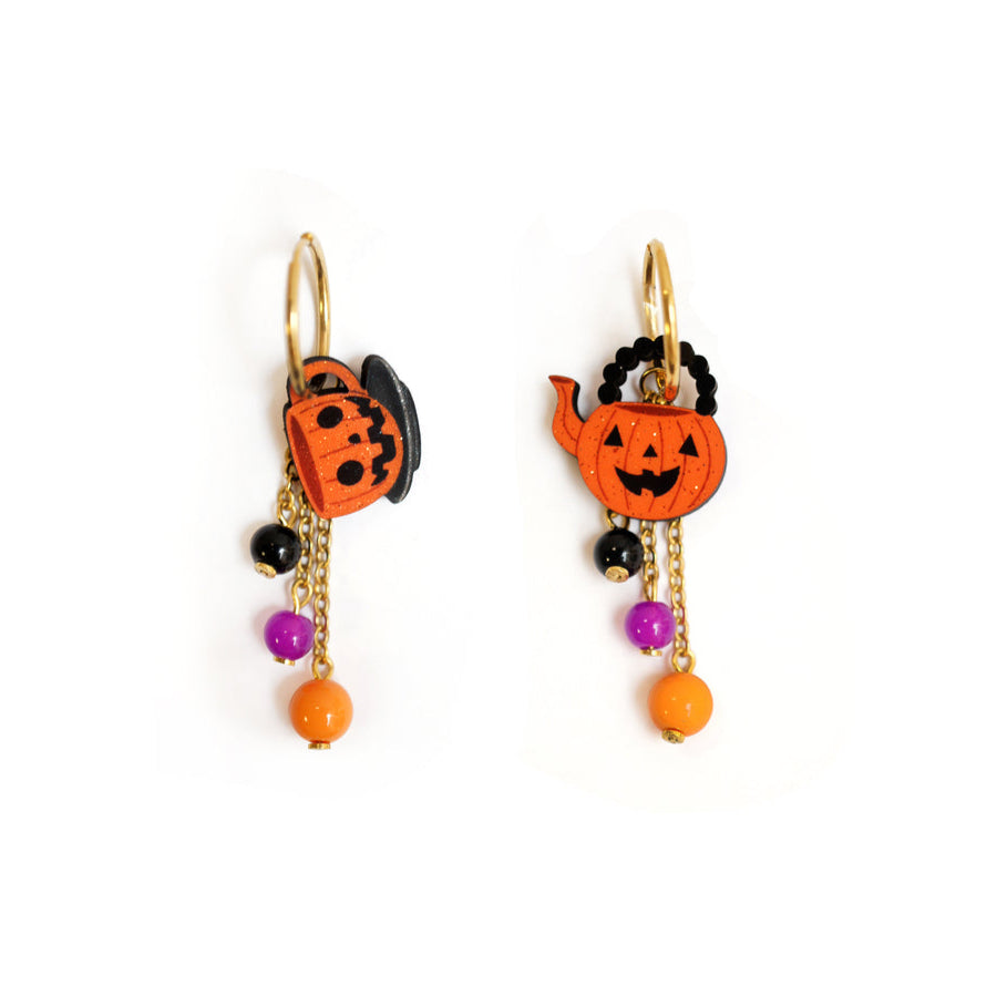 Halloween Tea Set Earrings by Laliblue