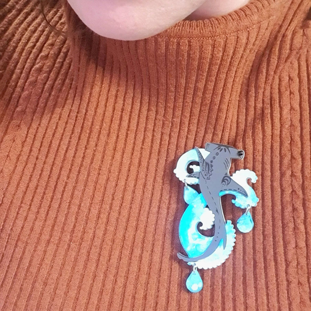 Hammerhead Brooch by Lost Kiwi Designs  4
