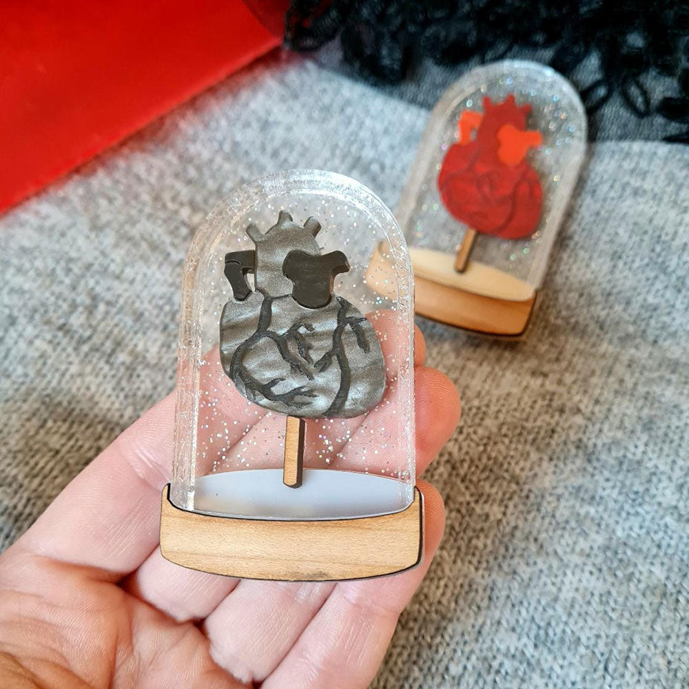 Heart In A Bell Jar Necklace by Cherryloco Jewellery 1