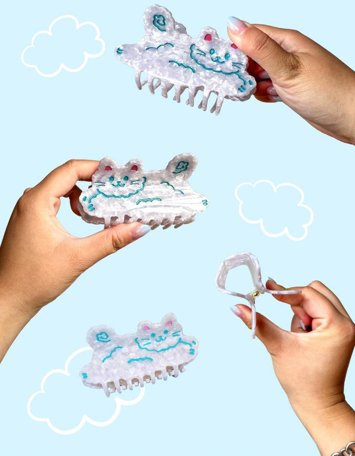 Cloud Cat Hair Claw Clip