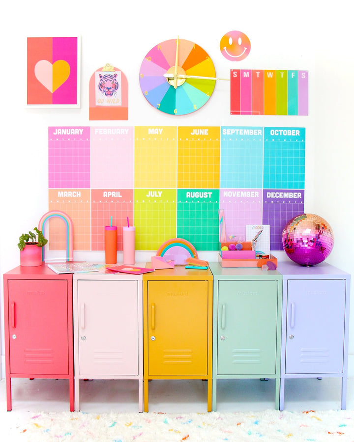 Rainbow paper wall calendar