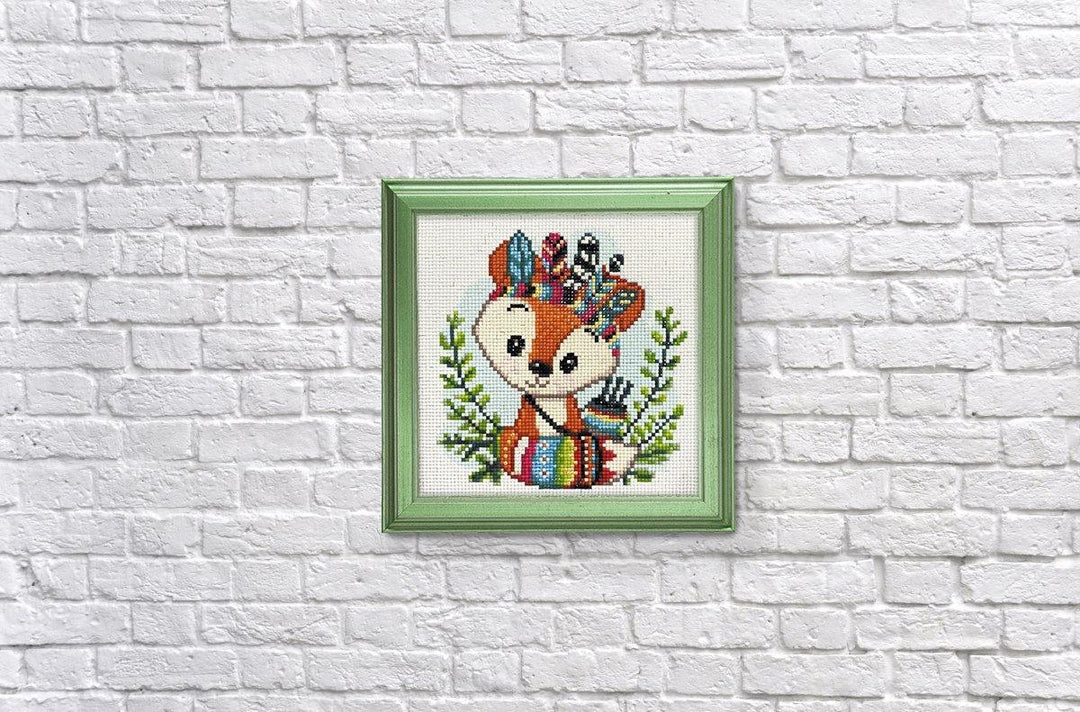 Indian Fox CS2532 7.9 x 7.9 inches Crafting Spark Diamond Painting Kit