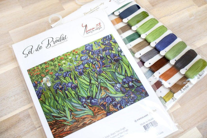 Irises,  reproduction of Van Gogh B444L Counted Cross-Stitch Kit