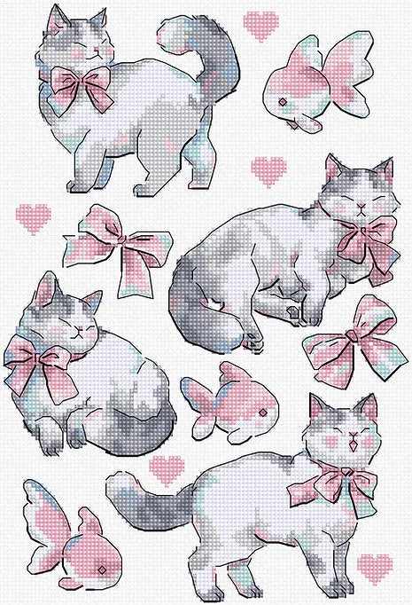 Pink Dreams L8801 Counted Cross Stitch Kit