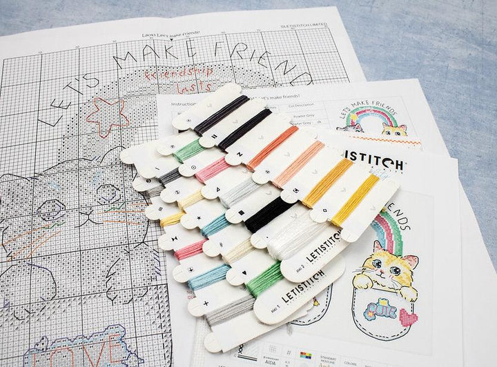 Let's make friends! L8043 Counted Cross Stitch Kit