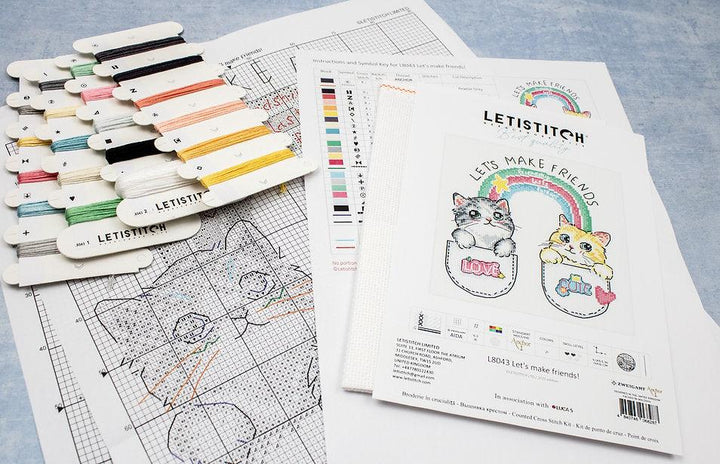 Let's make friends! L8043 Counted Cross Stitch Kit