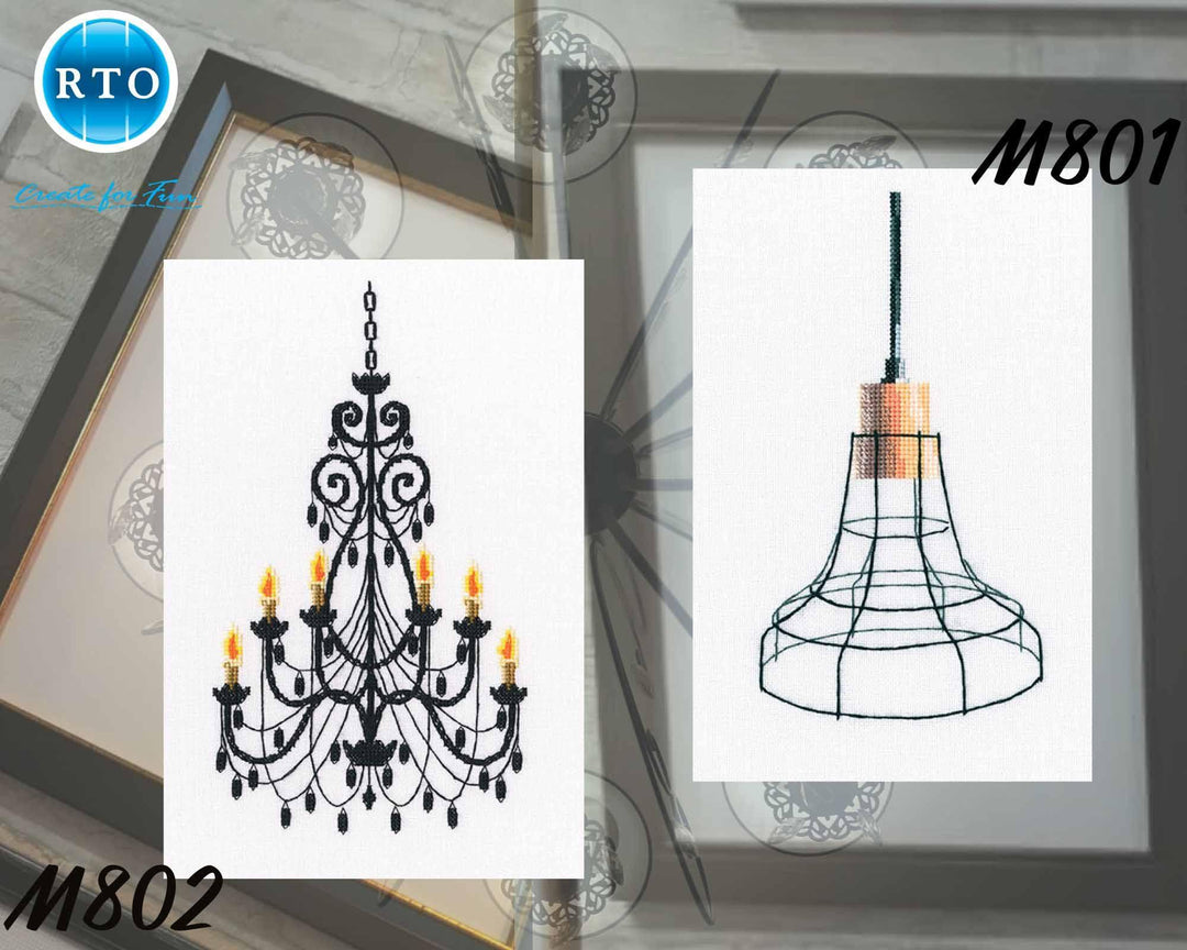 Loft-styled lamp M801 Counted Cross Stitch Kit