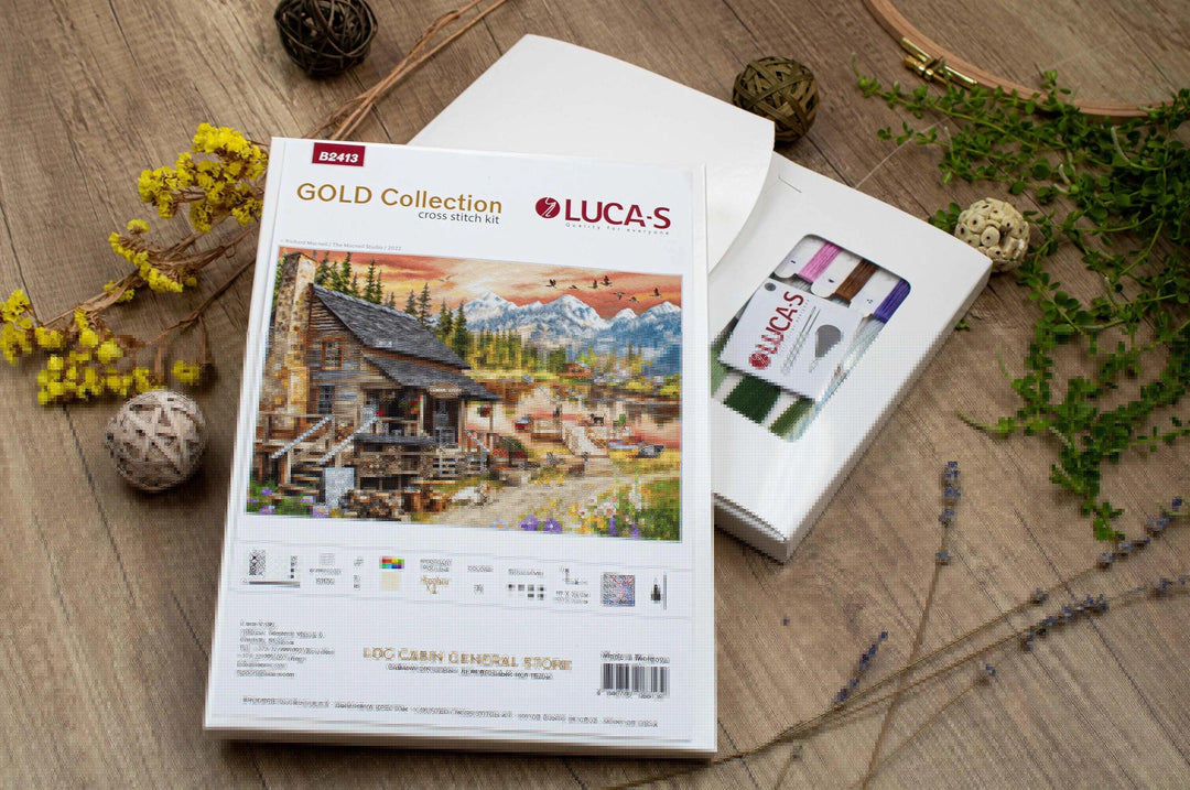 Log Cabin General Store B2413L Counted Cross-Stitch Kit