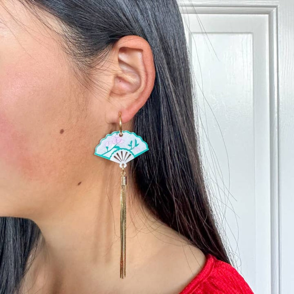 Lotus Fan Earrings 1