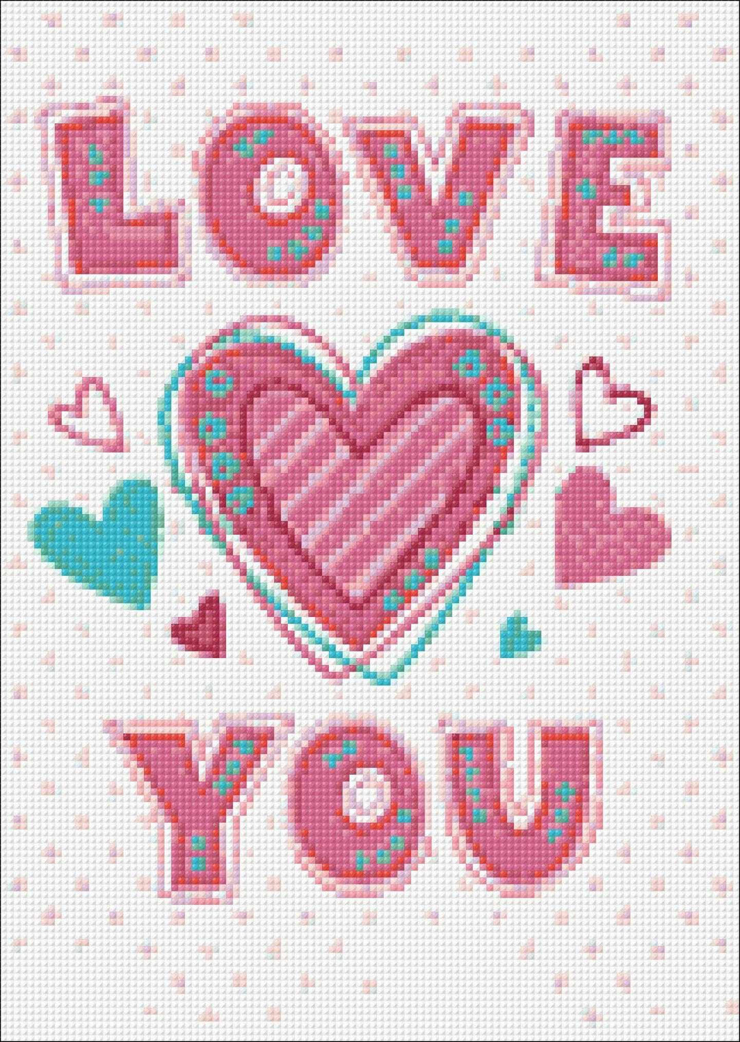 Love You WD2314 10.6 x 14.9 inches Wizardi Diamond Painting Kit