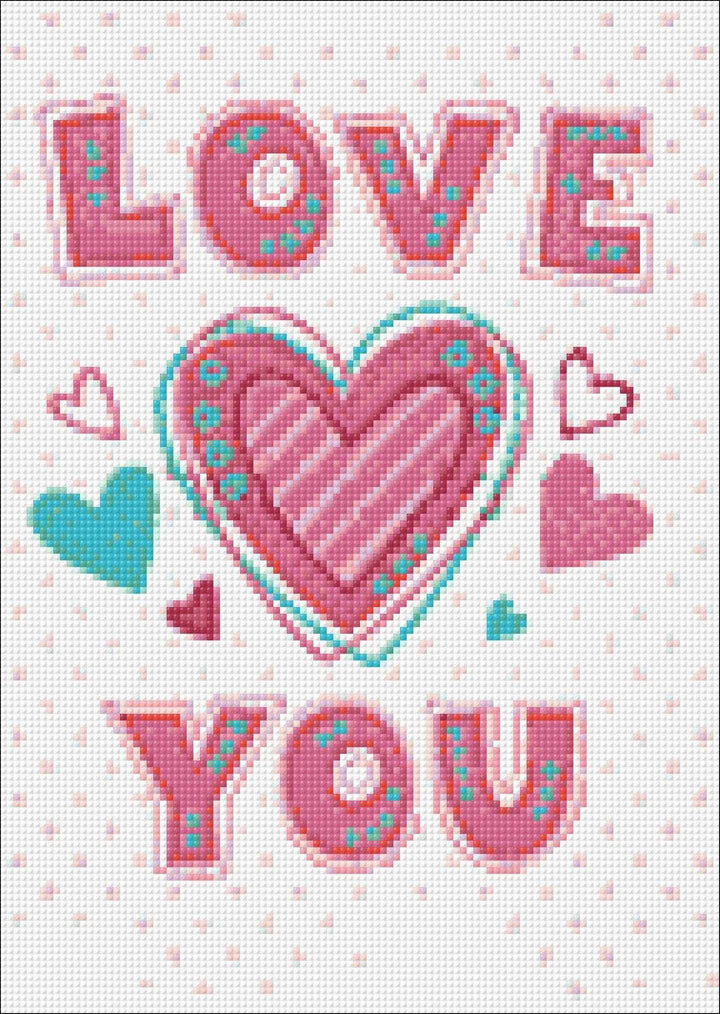 Love You WD2314 10.6 x 14.9 inches Wizardi Diamond Painting Kit
