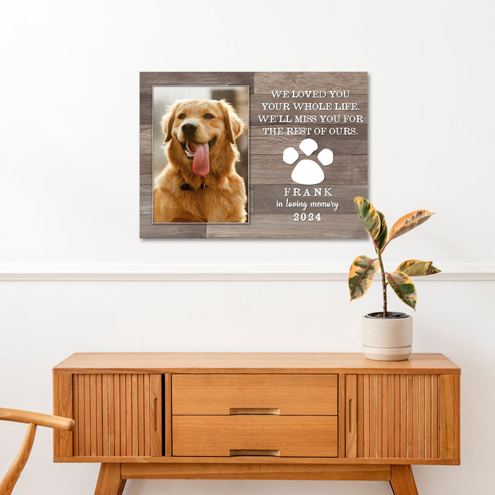 Pet Memorial Sign We Loved You Your Whole Life