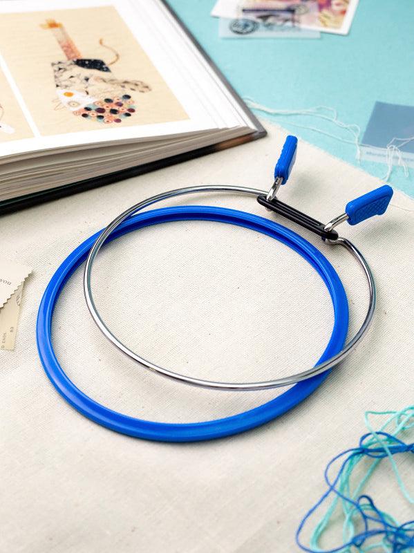 Medium Spring Metal Embroidery Hoop Nurge 160-2 Deep Blue