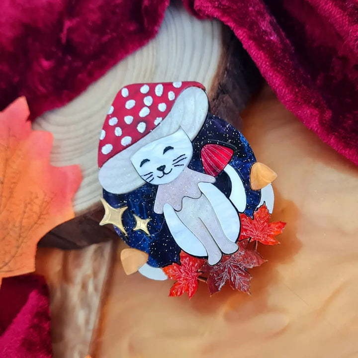Meowshroom Brooch by Cherryloco Jewellery 3