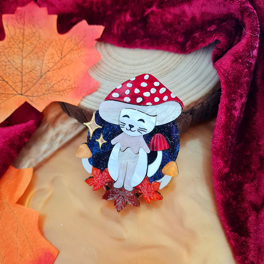 Meowshroom Brooch by Cherryloco Jewellery 2
